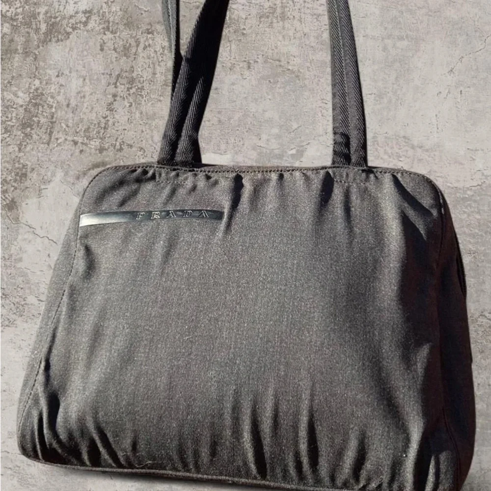 90’s Prada Wool / Leather Hand Bag